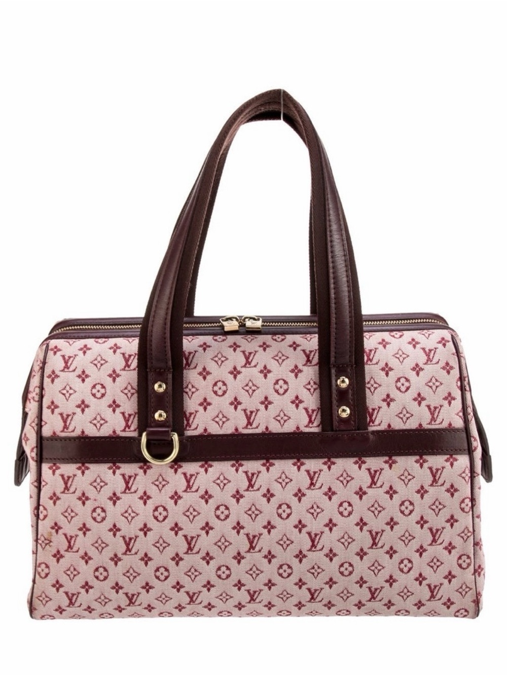 Louis Vuitton Pink Monogram Canvas Tote with Brown Trim